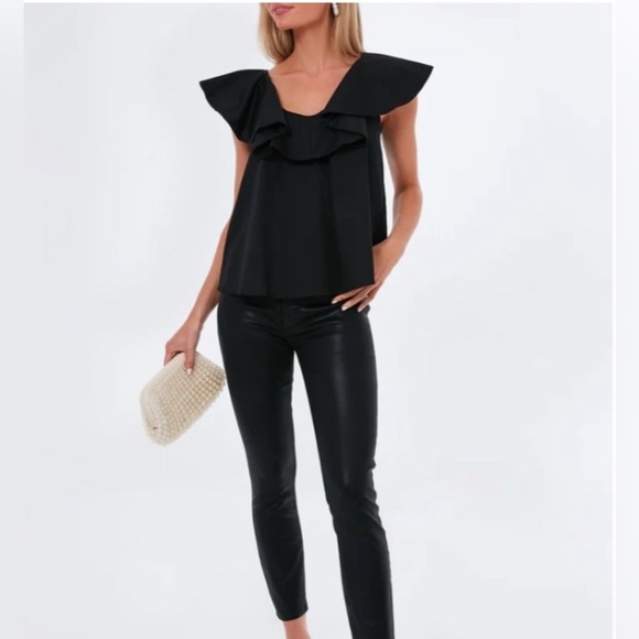 NWOT Tuckernuck Pomander Place Black Willabe Women's Top Small - Picture 2 of 5